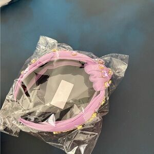 Elegant Lavender Headband with Floral Accents